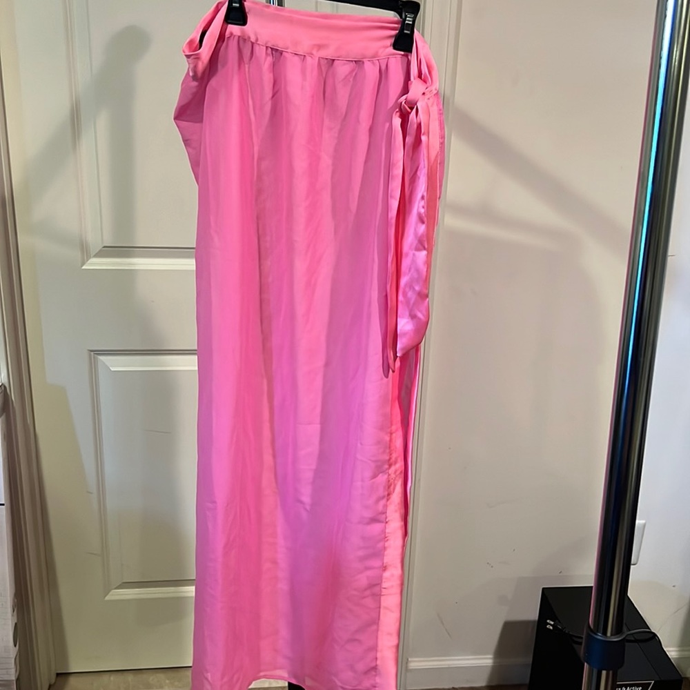 Pretty pink swim skirt cover up from Boohoo